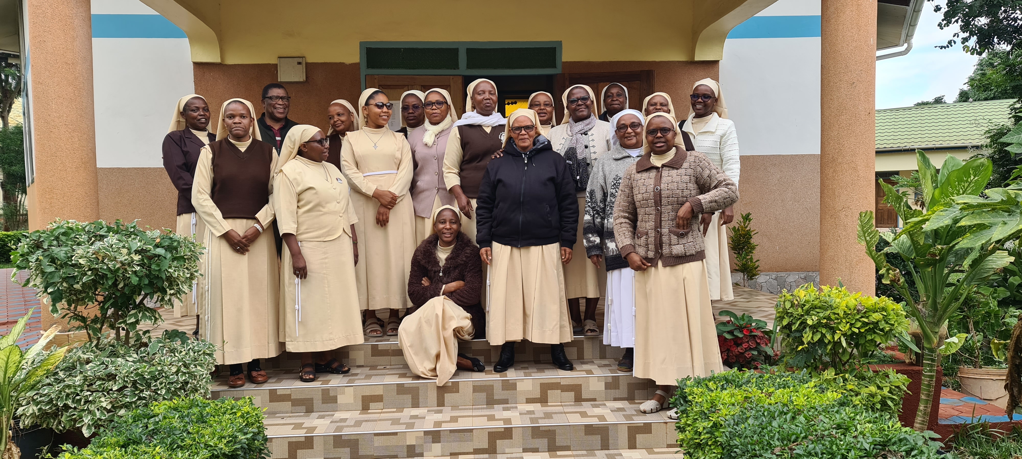 Sisters outside the chapel